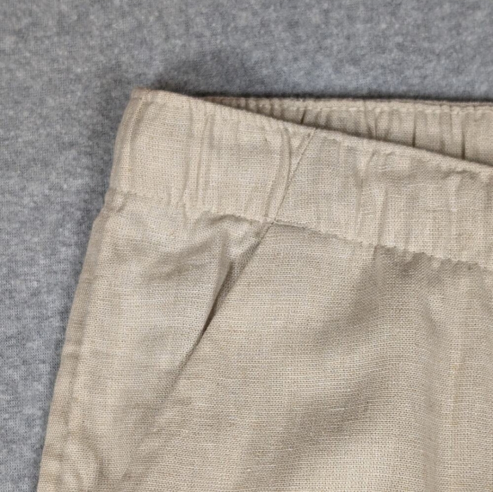 NWT Hollister Tan Linen Blend Wide Leg Elastic Waist Pants XXL - Picture 3 of 14